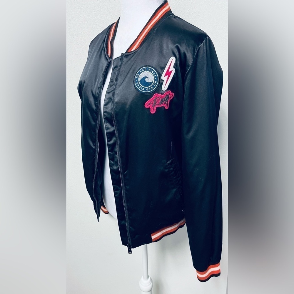 Blockcore Varsity Retro Style Full Zip Up Jacket Size Medium - Picture 6 of 10